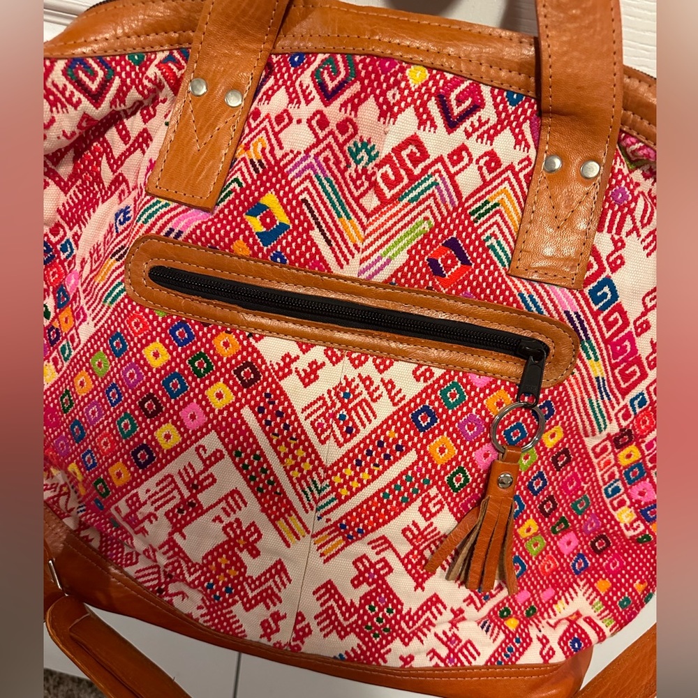 Nena & Co large woven and leather tote - Picture 9 of 16